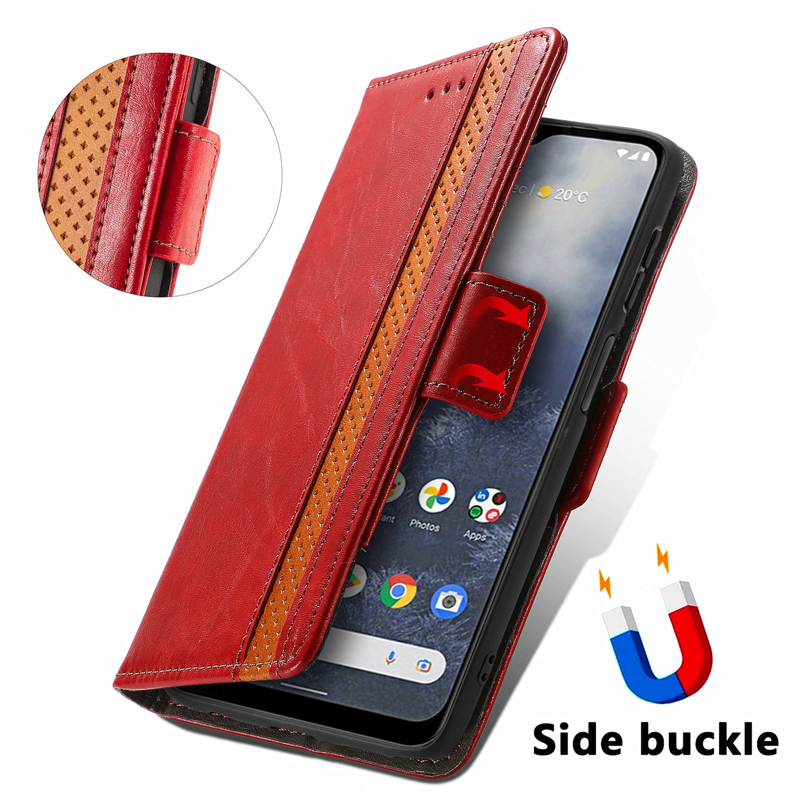 CASENEO 002 Series RFID Blocking Phone Case for Nokia G60 5G Business Splicing Style PU Leather Cover with Wallet Stand CASENEO 002 Series RFID Blocking Phone Case for Nokia G60 5G Business Splicing Style PU Leather Cover with Wallet Stand